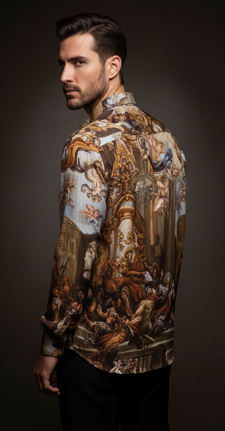 Luxury Graphic Print Full-Sleeve Shirt - Image 4