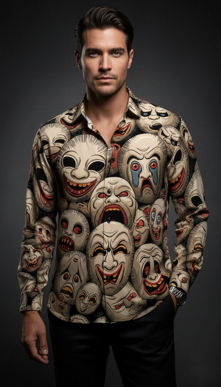 Luxury Graphic Print Full-Sleeve Shirt - Image 2