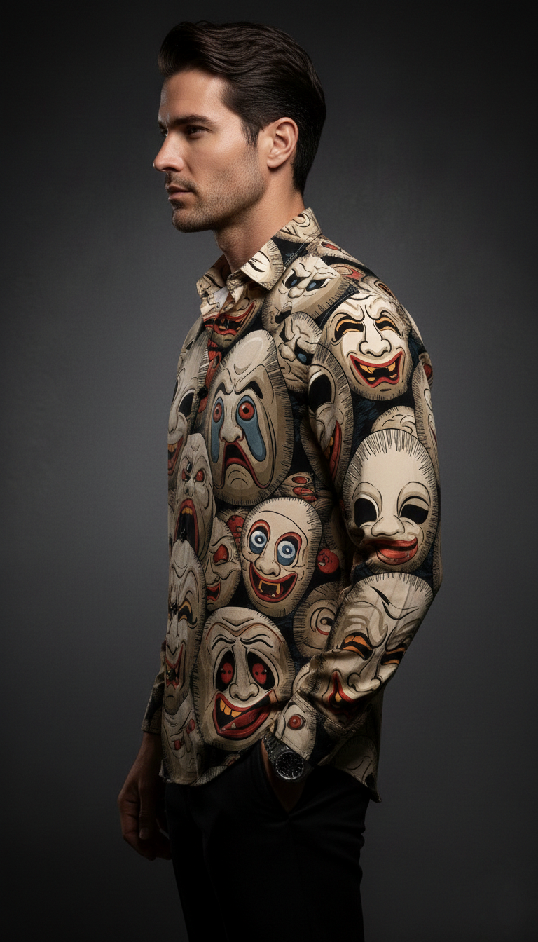 Luxury Graphic Print Full-Sleeve Shirt - Image 3