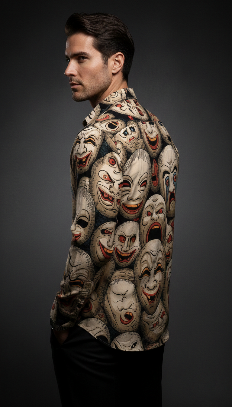 Luxury Graphic Print Full-Sleeve Shirt - Image 4