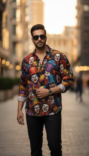 Luxury Graphic Print Full-Sleeve Shirt