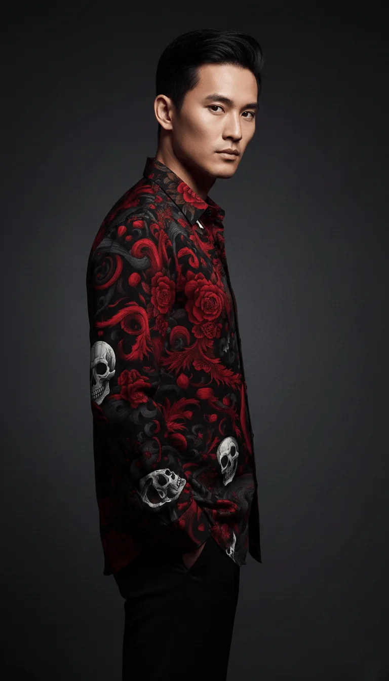 Luxury Graphic Print Full-Sleeve Shirt