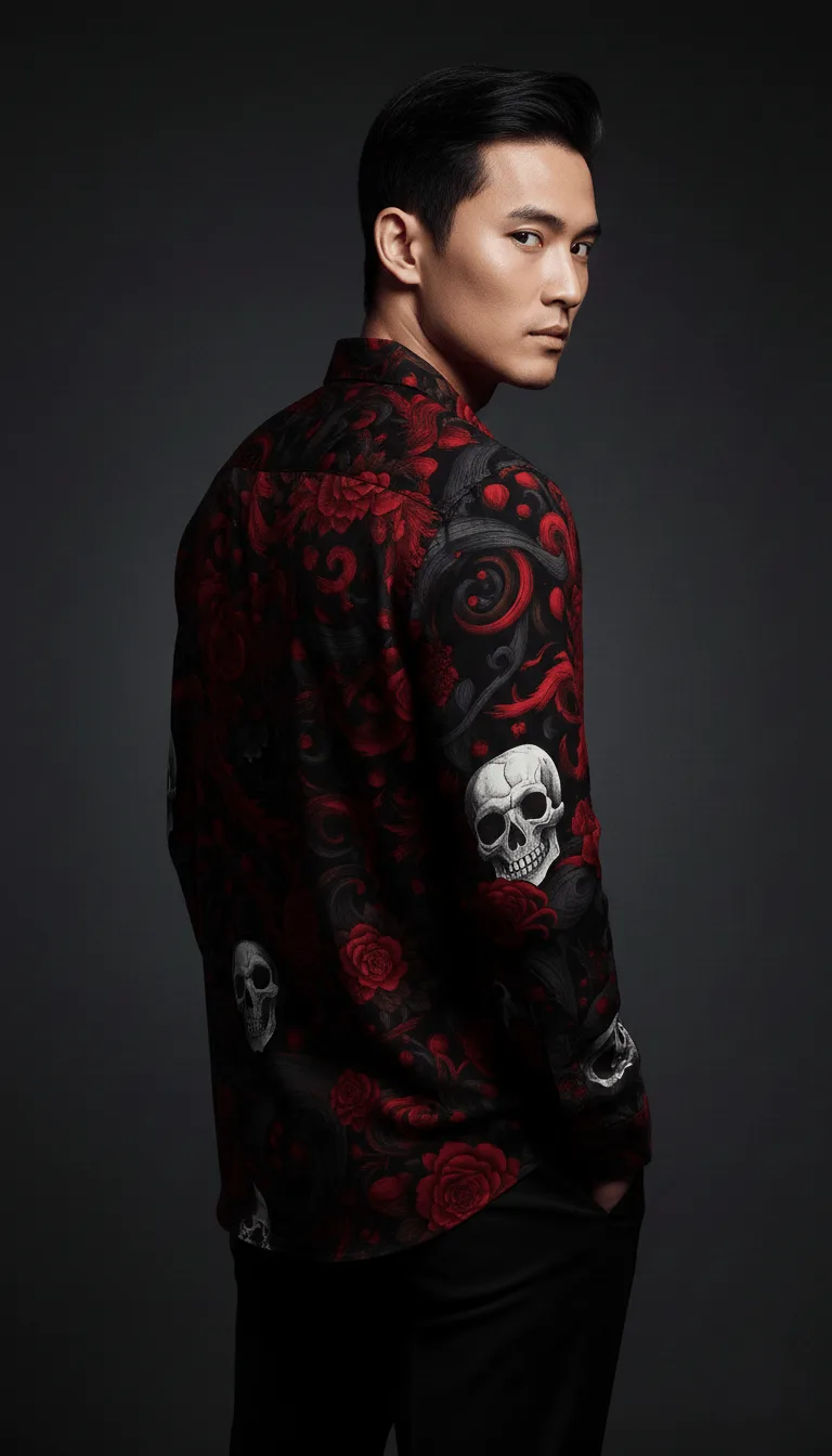 Luxury Graphic Print Full-Sleeve Shirt