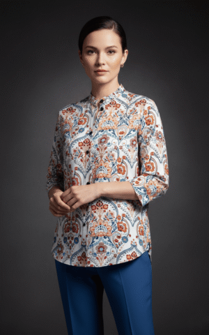 Women's Elegant Floral Print Casual Top
