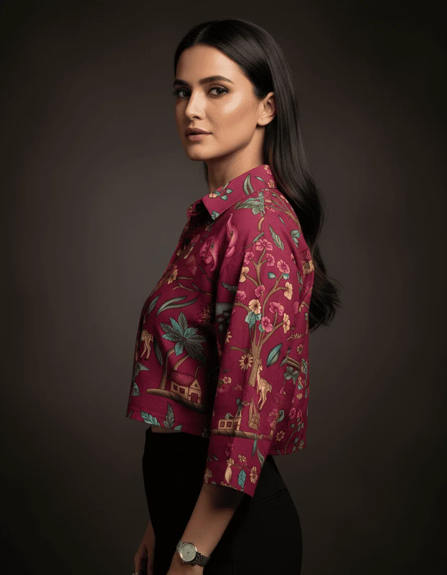 Women’s Elegant Nature Print Casual Top